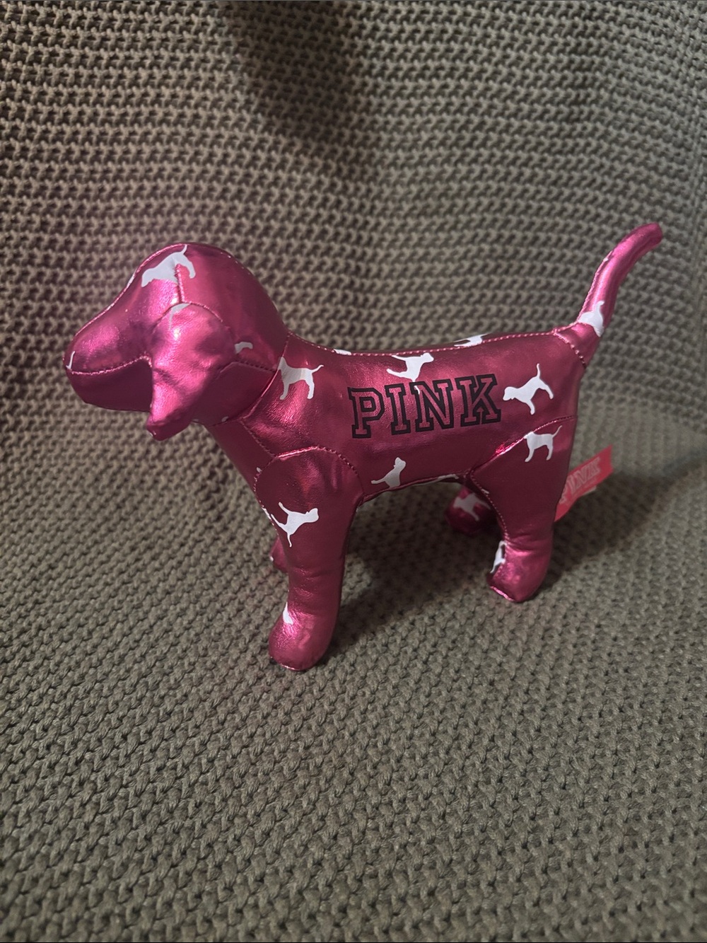Pink Victorias Secret mini plush dog